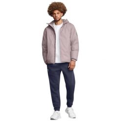 Męska lekka kurtka puchowa (Szara). Szare kurtki męskie Under Armour, m, bez wzorów, z materiału, z kapturem. Za 563.35 zł.