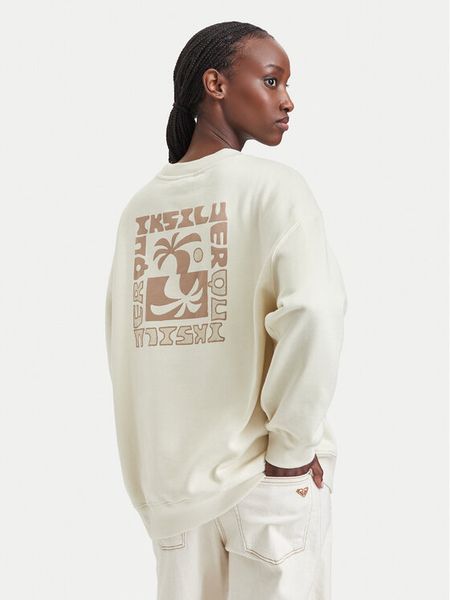 Quiksilver Bluza EQWFT03188 Beżowy jasny Oversize. Brązowe bluzy bez kaptura damskie Quiksilver, l, z bawełny. Za 259.99 zł.