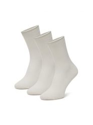 Nine West Skarpety długie BR_NW_01_Z_SS25 (3 PACK) Biały. Białe skarpetki damskie Nine West, bez wzorów, z materiału. Za 39.99 zł.