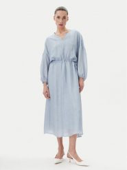 Bruuns Bazaar Sukienka letnia Sinapsis Cata BBW4441 Niebieski Loose Fit. Niebieskie sukienki damskie Bruuns Bazaar, na lato, bez wzorów, z wiskozy, bez kołnierzyka, bez ramiączek. Za 769.99 zł.