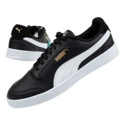 Buty Puma Shuffle 309668 04 czarne. Czarne buty sportowe na co dzień męskie z materiału, bez zapięcia, trekkingowe. Za 313.53 zł.