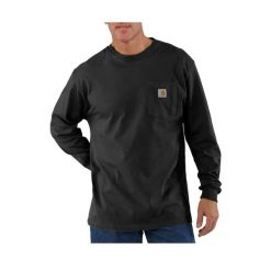 Koszulka męska z długim rękawem Carhartt Pocket T-Shirt. Szare koszulki męskie z długim rękawem Carhartt, m, bez wzorów, bez kołnierzyka. Za 123.99 zł.