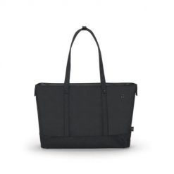 Torba na laptop DICOTA D31977-RPET 14.1" Shopper Eco Motion damska czarna. Czarne shopper bag damskie Dicota, bez wzorów, bez dodatków. Za 239.99 zł.