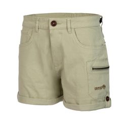 LARDY SH W Damskie lekkie spodenki górskie do trekkingu i pieszych wędrówek. Brązowe szorty damskie IZAS, bez wzorów, eleganckie. Za 269.52 zł.