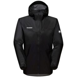 Kurtka hardshell męska Mammut Kento Light HS. Czarne kurtki męskie Mammut, m, bez wzorów, z hardshellu, sportowe, bez kaptura. Za 785.00 zł.