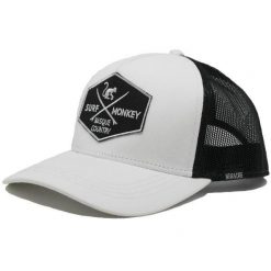 Czapka Trucker - 5 Paneli / Z recyklingu / Jeden rozmiar (Biały/Czarny). Białe czapki męskie SURF MONKEY, z aplikacjami. Za 159.95 zł.