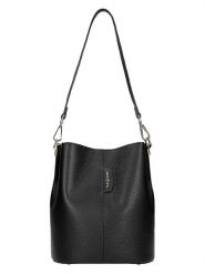 Wojas Skórzana torebka w kolorze czarnym - 30 x 26 x 15 cm rozmiar: onesize. Czarne torebki klasyczne damskie Wojas, bez wzorów, z materiału, bez dodatków. Za 375.08 zł.