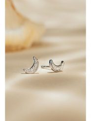 Maison héritage PARIS Złote kolczyki-wkrętki "Diamond moon" z diamentami rozmiar: onesize. Szare kolczyki damskie maison héritage PARIS, z diamentem, złote. Za 643.99 zł.