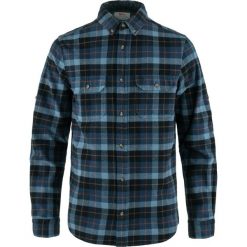 FJALLRAVEN Koszula męska Singi Heavy Flannel Shirt M dark navy-indigo blue-M. Niebieskie koszule męskie Fjällräven, m, bez wzorów, z bawełny, bez kołnierzyka, bez ramiączek. Za 662.85 zł.