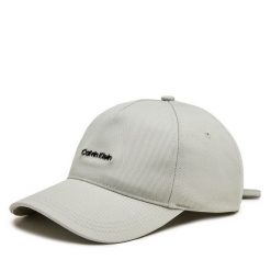 Czapka z daszkiem Calvin Klein. Szare czapki z daszkiem damskie CALVIN KLEIN, bez wzorów. Za 139.99 zł.