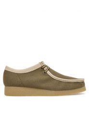 Clarks Półbuty Wallabee EVO 26186172 Zielony. Zielone półbuty męskie Clarks, ze skóry, bez zapięcia. Za 429.99 zł.