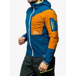 Kurtka skiturowa męska Ortovox Berrino Hooded Jacket. Niebieskie kurtki męskie ORTOVOX, m, bez wzorów, z softshellu, bez kaptura. Za 954.99 zł.