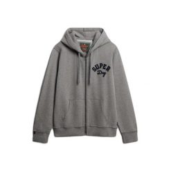 Bluza z kapturem i zamkiem błyskawicznym Superdry Vintage Athletic Ziphood. Szare bluzy z kapturem męskie Superdry., l. Za 408.75 zł.