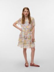 Vero Moda Girl Sukienka "Milla" ze wzorem rozmiar: 128. Sukienki dziewczęce Vero Moda Girl, bez wzorów, bez ramiączek. Za 109.26 zł.