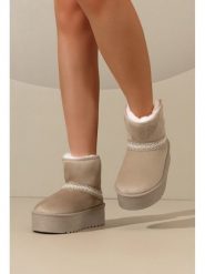 C'M Botki zimowe w kolorze khaki rozmiar: 37. Brązowe botki damskie C'M, na zimę, bez obcasa, na platformie, bez zapięcia. Za 108.99 zł.