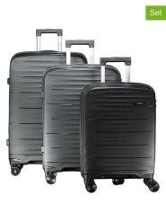 Geographical Norway 3-częściowy zestaw "Sillo" w kolorze czarnym rozmiar: onesize. Czarne walizki Geographical Norway, bez wzorów, z materiału. Za 404.99 zł.
