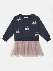 NAME IT Sukienka codzienna Bjanca 13238956 Granatowy Regular Fit. Niebieskie sukienki dziewczęce Name it, bez wzorów, z bawełny, bez ramiączek. Za 69.99 zł.