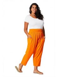 Aller Simplement Spodnie w kolorze pomarańczowym rozmiar: 42-58. Pomarańczowe spodnie materiałowe damskie Aller Simplement, bez wzorów, z materiału, klasyczne, z podwyższonym stanem. Za 56.99 zł.
