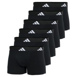 Bokserki Active Flex Cotton 6 pak. Niebieskie bokserki męskie Adidas, bez wzorów, z bawełny. Za 338.00 zł.