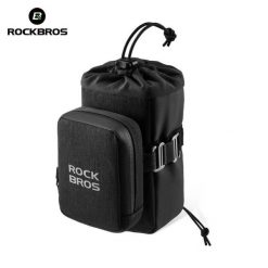 Sakwa, torba rowerowa 2 w 1 z regulowanym elastycznym paskiem ROCKBROS czarny. Czarne torebki klasyczne damskie ROCKBROS, bez wzorów, z materiału, małe, bez dodatków. Za 59.99 zł.