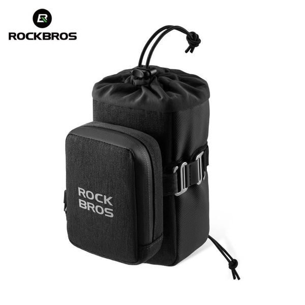 Sakwa, torba rowerowa 2 w 1 z regulowanym elastycznym paskiem ROCKBROS czarny. Czarne torebki klasyczne damskie ROCKBROS, bez wzorów, z materiału, małe, bez dodatków. Za 59.99 zł.