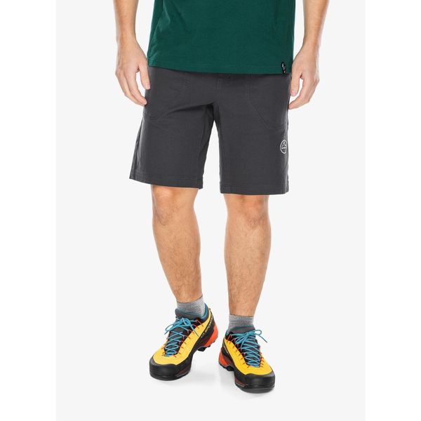 Spodenki wspinaczkowe męskie La Sportiva Flatanger Short. Szare szorty męskie La Sportiva, bez wzorów, sportowe. Za 335.49 zł.