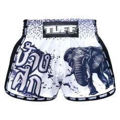Spodenki treningowe TUFF War Elephant. Białe szorty damskie TUFF, bez wzorów, sportowe. Za 149.00 zł.