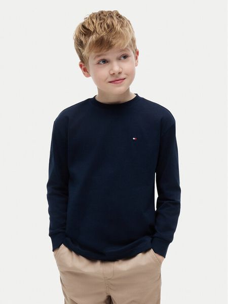 Tommy Hilfiger Bluzka Essential KB0KB09846 Granatowy Regular Fit. Niebieskie t-shirty chłopięce Tommy Hilfiger, bez wzorów, z bawełny, bez ramiączek. Za 129.99 zł.