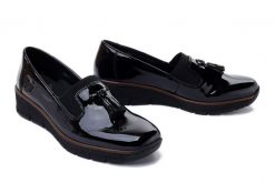 RIEKER 53751-00 black, półbuty/mokasyny damskie. Czarne mokasyny damskie Rieker, z gumy. Za 299.90 zł.