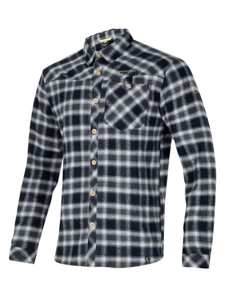 LA SPORTIVA Koszula funkcyjna "Rambler" w kolorze szaro-czarno-białym rozmiar: M. Czarne koszule damskie La Sportiva, m, bez wzorów, z bawełny, bez kołnierzyka, bez ramiączek. Za 230.59 zł.