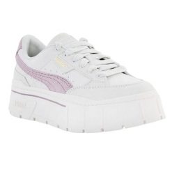 Kobiety/Panie Mayze Stack Skórzane Buty Sportowe. Białe obuwie trekkingowe damskie Puma. Za 636.99 zł.
