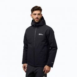 Kurtka męska Jack Wolfskin Wisper Ins. Czarne kurtki męskie Jack Wolfskin, m, bez wzorów, z materiału, bez kaptura. Za 1,099.00 zł.