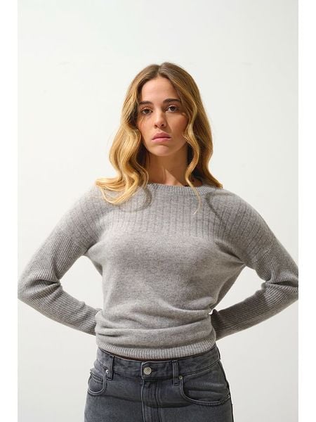 AUTHENTIC CASHMERE Kaszmirowy sweter "Daria" w kolorze szarym rozmiar: S. Szare swetry klasyczne damskie AUTHENTIC CASHMERE, s, z kaszmiru, bez kołnierzyka. Za 347.99 zł.