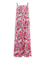 Zwillingsherz Sukienka "Flowy Flowers" ze wzorem rozmiar: S/M. Sukienki damskie Zwillingsherz, na co dzień, m, bez wzorów, z wiskozy, bez kołnierzyka, bez ramiączek, maxi, proste. Za 140.20 zł.