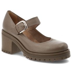 Półbuty damskie Armodo, na klocku skórzane zapinane sprzączką i z okrągłym noskiem, brązowe, 20166-V-Fango-Zl. Brązowe półbuty damskie Armodo, bez wzorów, ze skóry, eleganckie, z okrągłym noskiem, bez obcasa, na obcasie. Za 305.99 zł.