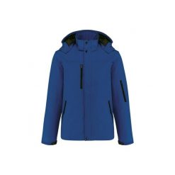 Kurtka softshell z kapturem, ocieplana Kariban. Niebieskie kurtki męskie KARIBAN, na zimę, m, bez wzorów, z softshellu, z kapturem. Za 387.00 zł.