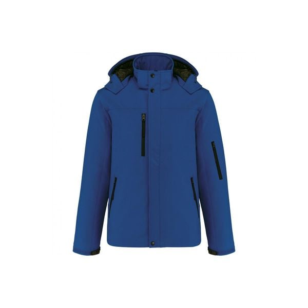 Kurtka softshell z kapturem, ocieplana Kariban. Niebieskie kurtki męskie KARIBAN, m, bez wzorów, z softshellu, z kapturem. Za 387.00 zł.