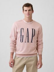 GAP Bluza w kolorze jasnoróżowym rozmiar: XL. Różowe bluzy bez kaptura męskie GAP, xl, z bawełny. Za 78.84 zł.