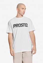 Koszulka sportowa męska Prosto Biglog z krótkim rękawem. Białe t-shirty sportowe męskie Prosto., m, z bawełny, bez ramiączek. Za 81.99 zł.