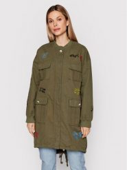Blugirl Blumarine Płaszcz przejściowy RA2047 T3074 Zielony Regular Fit. Zielone kurtki damskie Blugirl Blumarine, bez wzorów, z bawełny. Za 4,599.00 zł.