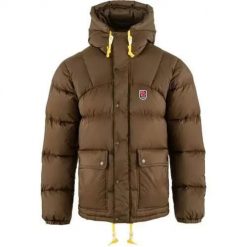Kurtka uniwersalna męska Fjallraven Expedition Down. Brązowe kurtki męskie Fjällräven, na zimę, l, bez wzorów, z materiału, eleganckie, z kapturem. Za 3,217.95 zł.