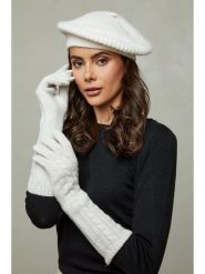 Soft Cashmere Rękawiczki w kolorze białym rozmiar: onesize. Białe rękawiczki damskie Soft Cashmere, bez wzorów, prążkowane. Za 56.99 zł.