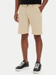 KARL LAGERFELD Szorty materiałowe 265320 562802 Beżowy Regular Fit. Brązowe szorty męskie Karl Lagerfeld, bez wzorów, z bawełny. Za 429.99 zł.