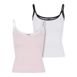Damski tank top Urban Classics Contrast Basic (x2). Białe topy damskie Urban Classics, bez wzorów, bez kołnierzyka. Za 152.50 zł.