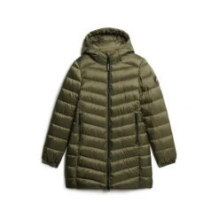 Damska kurtka z kapturem Superdry Fuji. Zielone kurtki damskie Superdry., na zimę, xs, bez wzorów, z materiału, z kapturem. Za 638.65 zł.