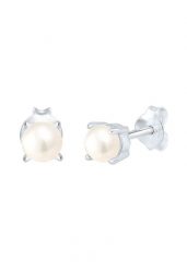 Elli Panie Podstawowa perła hodowlana słodkowodna hodowlana Geo Zart w 925 Sterling Silver Kolczyki 1 ct Damski. Szare kolczyki damskie Elli, z perłą, srebrne. Za 248.99 zł.