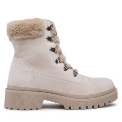 Botki DeeZee. Brązowe botki damskie DeeZee, bez obcasa, na płaskiej podeszwie, bez zapięcia. Za 199.99 zł.