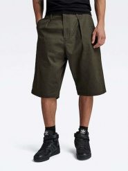 G-Star Bermudy w kolorze khaki rozmiar: W31. Brązowe szorty męskie G-Star, bez wzorów, retro. Za 127.35 zł.
