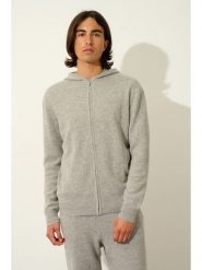 AUTHENTIC CASHMERE Kaszmirowy kardigan "Neurre" w kolorze szarym rozmiar: S. Szare kardigany męskie AUTHENTIC CASHMERE, s, bez wzorów, z kaszmiru, bez kołnierzyka. Za 456.99 zł.