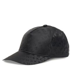 Czapka z daszkiem Armani Exchange. Czarne czapki męskie Armani Exchange, bez wzorów. Za 269.99 zł.